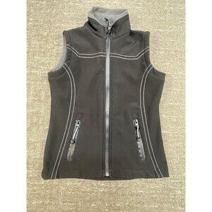Girl’s Boy Roper Black Vest Fleece Lined M Medium 8-10 Horse  Cowgirl Cowboy
